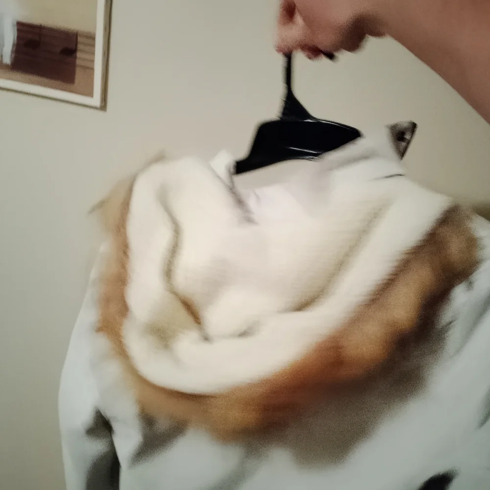 White Winter Coat with Fur Trim - Picture 3 of 3